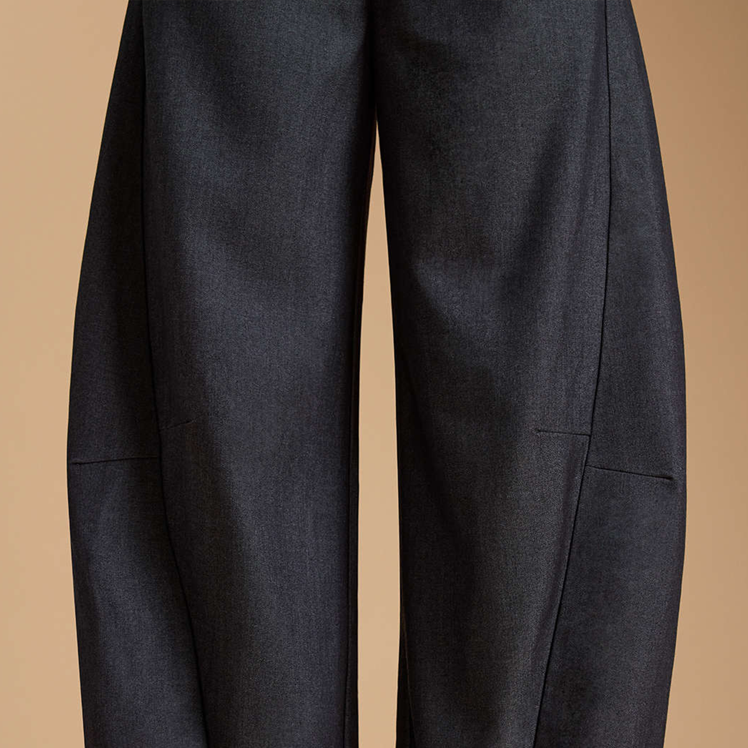 Belted Zipper Closure Wide‑Leg Trousers